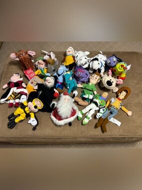 20 Disney Character Plush Toy Beanie Bundle - Mixed Charactes Mickey Toy Story